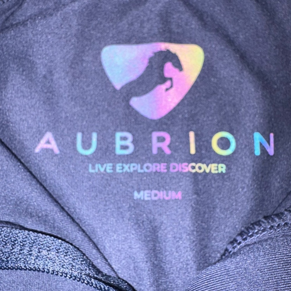 Aubrion Navy Blue‎ 1/4 Zip Long Sleeve Equestrian Base Layer Riding Top Medium - Picture 5 of 10